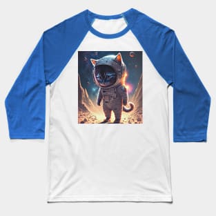 Moon cat Baseball T-Shirt